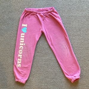 Chaser size 4 jogger I heart unicorns pink